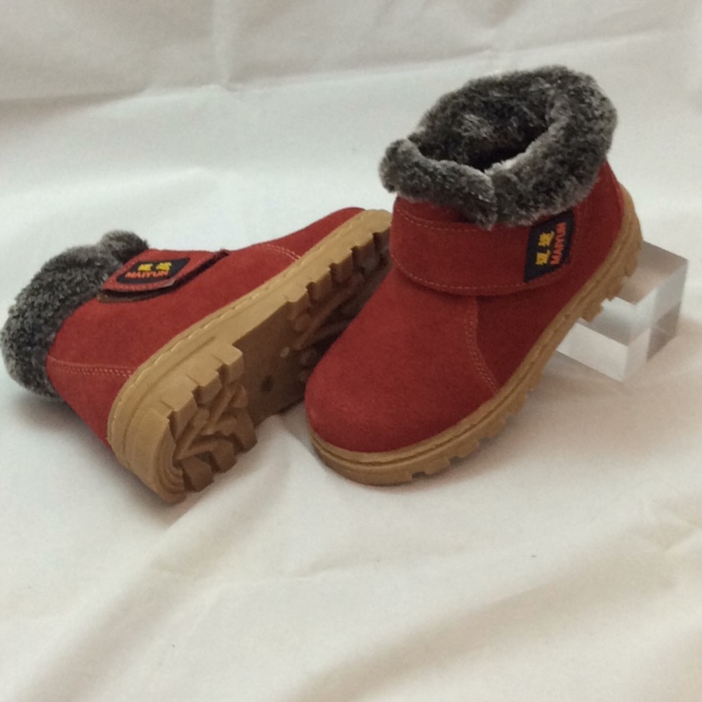 MAIYUN Leather Girls/Boys Warm Snow Boots  Boots